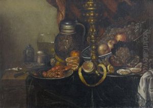 Stillleben Mit Fruchten, Austern, Langusten Und Gefassen