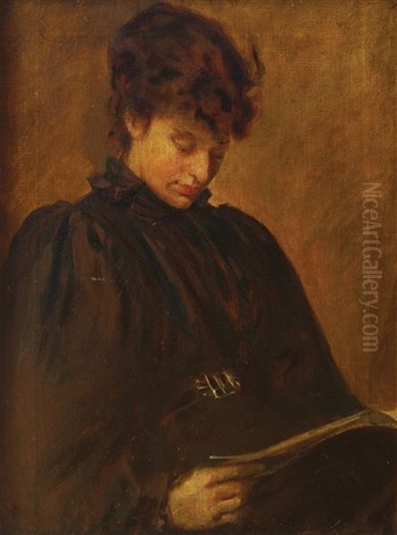 Portrait Of A Young Girl Reading - view 1