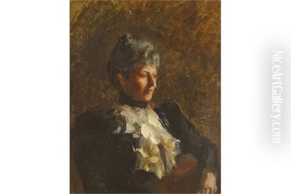 Portrait Of A Lady With Jabot Blouse - view 1