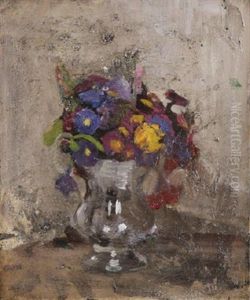 An Arrangement Of Pansies by Sarah Henrietta Purser