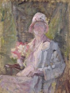 Woman Holding Bunch Of Flowers