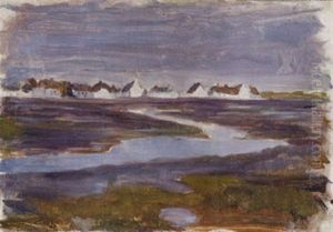 A Seashore Village by Sarah Henrietta Purser
