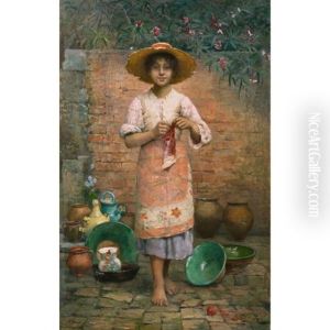 Helene, La Petite Marchande (helene, The Little Street Vendor) by Edmond Jean de Pury