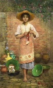 Helene, Die Kleine Strassenverkauferin by Edmond Jean de Pury