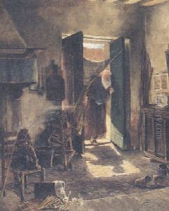 The Monk's Studio by Friedrich von Puteani