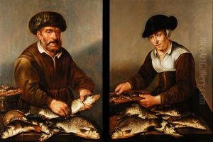 Bildnisse Eines Fischverkaufers Und Einer Fischverkauferin (pair)