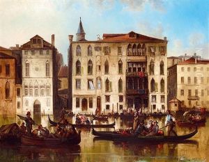 Venice (canal Grande), 1859 by Josef Karl Berthold Puettner