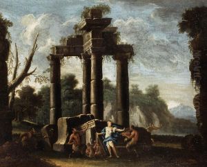 Paesaggio Con Architetture E Satiri by Giacomo Bolognini