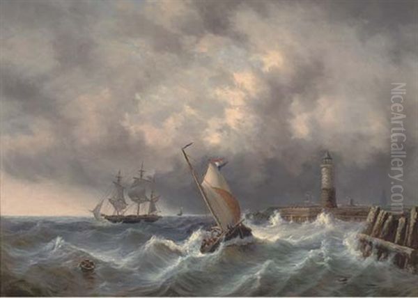 In A Swell Off The Harbour Walls - view 1