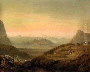 The Road To Santiago De Chile by Josef Karl Berthold Puettner