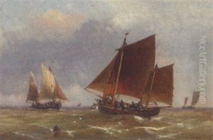 Fishing Boats In An Offshore Swell