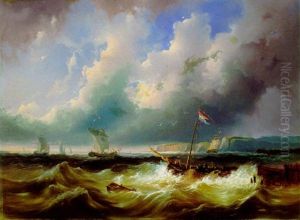 Sturm Vor Der Kuste by Josef Karl Berthold Puettner