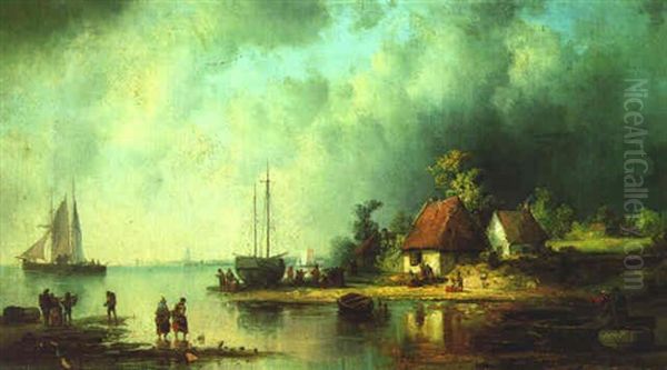 Ein Fischerdorf Mit Segelbooten - view 1