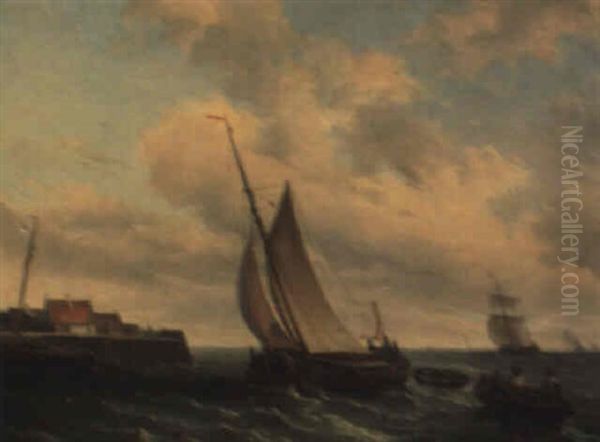 Segelschiff Bei Aufkommenden Sturm - view 1