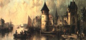 Motiv Aus Holland by Josef Karl Berthold Puettner