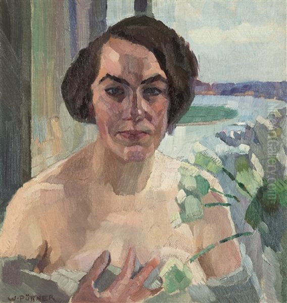 Portrait Of A Lady By A River - view 1