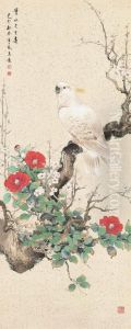 Camellia And Parrot