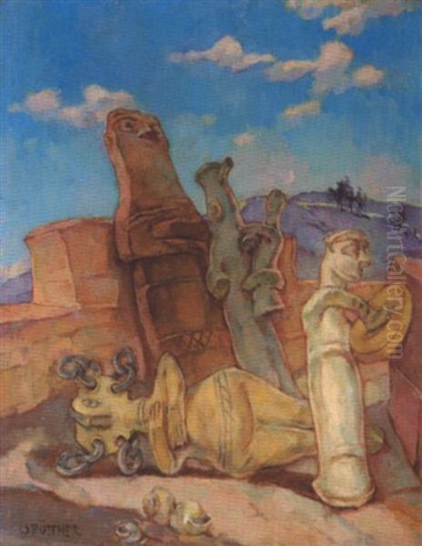 Sudliche Landschaft Mit Tonfiguren - view 1