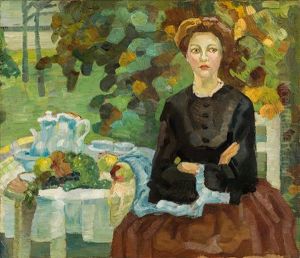 In The Autumnal Garden by Leo Putz