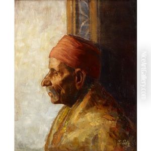 Gentleman In Profile by Leo Putz