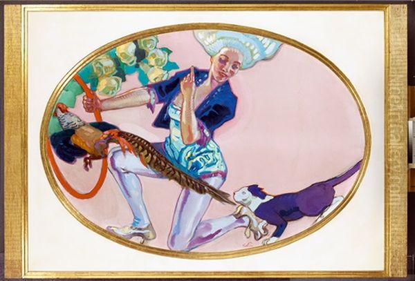 Lady With A Parrot - view 1