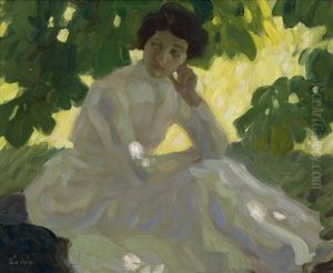Heiser Tag (im Akademiegarten In Munchen) by Leo Putz