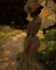 Frau Mit Sonnenschirm