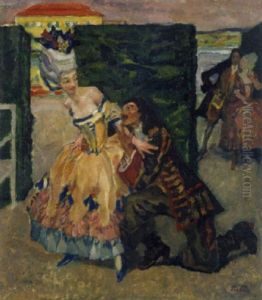 Galante Szene (ludwig Xiv) by Leo Putz