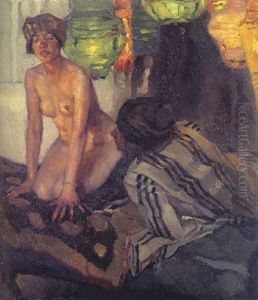 Zwei Figuren - Orientalische Szene