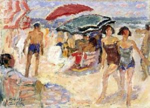 Am Strand In Rio Iii by Leo Putz