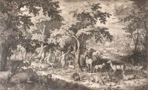 Adam And Eve In The Garden Of Eden by Boetius Adams Bolswert