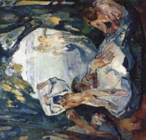 Die Badenden by Leo Putz