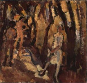 Im Herbstlichen Wald by Leo Putz