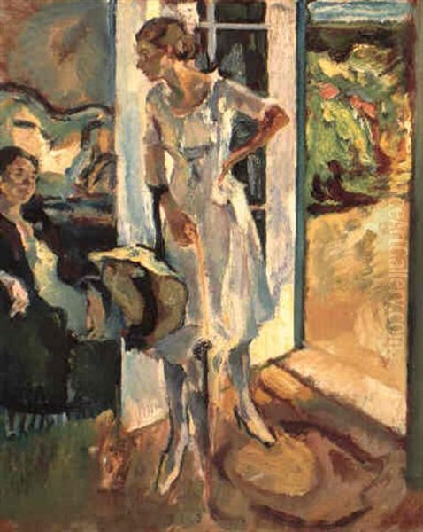Magda Vor Der Ateliertur - view 1