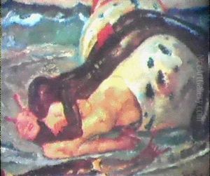 Verliebte Schnecken Am Meer by Leo Putz