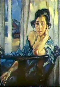 Gretel (bildnis Einer Jungen Frau Im Gartensessel...) by Leo Putz