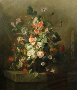 Bouquet With Tulips, Roses And Shell