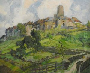 Ansicht Von Burg Reifferscheid An Einem Sommertag by Heinrich Putzhofen-Esters