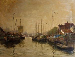Hafenszenerie by Paul Puetzhofen-Hambuechen