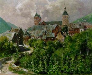 Blick Auf Karden An Der Mosel Mit Der Stiftskirche St. Castor