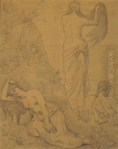 Etude Pour Les Jeunes Filles Au Bord De Mer by Pierre Puvis de Chavannes