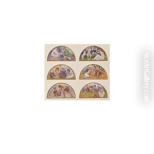 Untitled (six Lunettes, Study For Mural) by Pierre Puvis de Chavannes