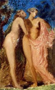Two Nudes In A Forest by Pierre Puvis de Chavannes