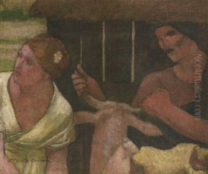 L'enfance De Sainte Genevieve by Pierre Puvis de Chavannes