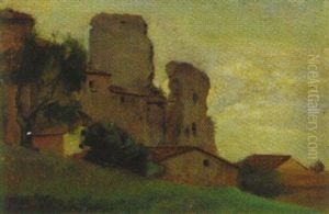 Dorfansicht Mit Ruinen by Pierre Puvis de Chavannes