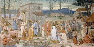 L'enfance De Sainte Genevieve by Pierre Puvis de Chavannes