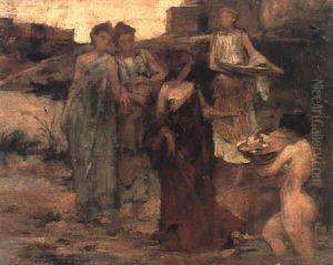L'offrande by Pierre Puvis de Chavannes