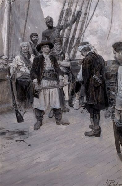 Again, My Captain (pirates), New York Colonial Privateers, Harper's New Monthly Magazine Illustration - view 1