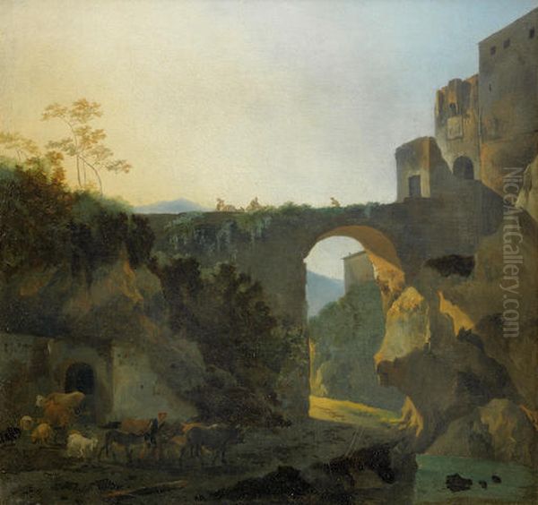 Travellers On A Bridge - view 1