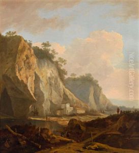 Landschaft Mit Weisem Felsen